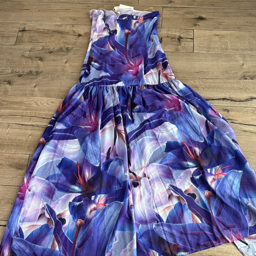 Peppermayo Purple Floral Strapless Sundress - Picture 4 of 4